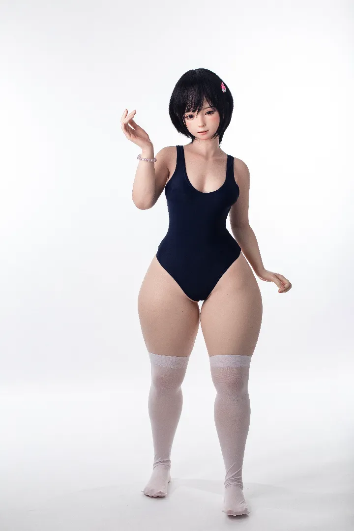 125cm (4ft1) Petite Cup Real Skin Texture Silicone Sex Doll Sana, ROS Head